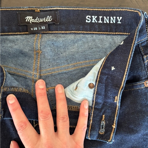 Madewell‎ Men's Size 28/32 Skinny Dark Wash Jeans Stretch Denim #J9499 - Picture 6 of 14